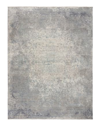 Ancient 2A - grey blue -  wool and silk - 375 x 275 cm (9x12 ft)